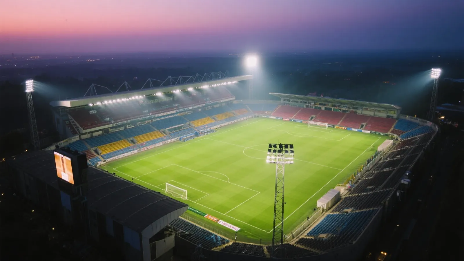 足球场光影背景